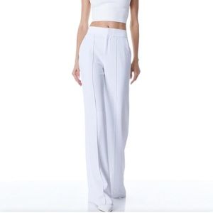 Alice + Olivia DYLAN HIGH WAISTED WIDE LEG PANT size 2 hemmed for someone 5’4’’